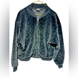 Vintage 90’s Liz Claiborne Puffy Oversized Velvet Jacket Medium